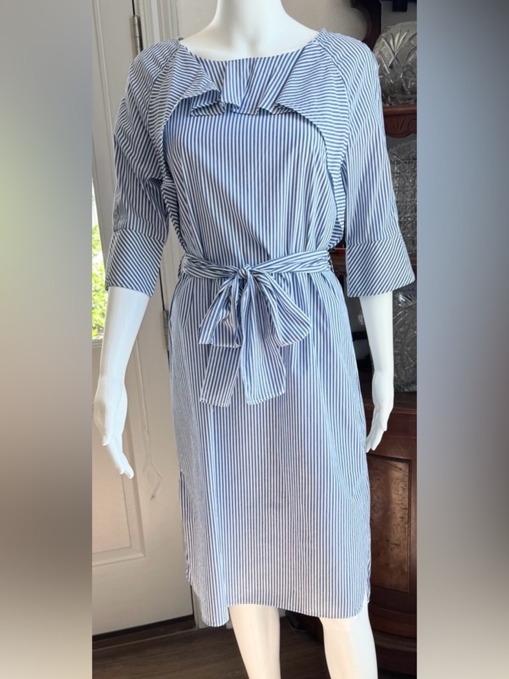 H&M Striped Midi Dress 8